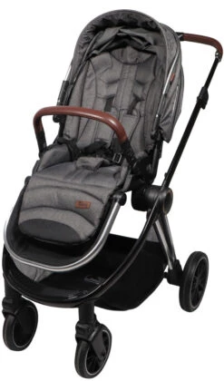 Ding Fenix Grey/Silver 3-in-1 Combi Kinderwagen Incl. Autostoel -Kleintje Wereld ding fenix greysilver kinderwagen1 1