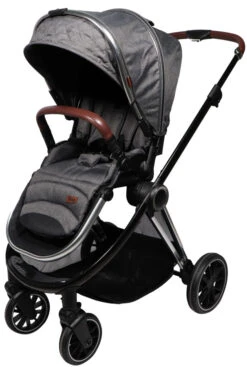 Ding Fenix Grey/Silver 3-in-1 Combi Kinderwagen Incl. Autostoel -Kleintje Wereld ding fenix greysilver kinderwagen2 1