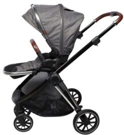 Ding Fenix Grey/Silver 3-in-1 Combi Kinderwagen Incl. Autostoel -Kleintje Wereld ding fenix greysilver kinderwagen4 1