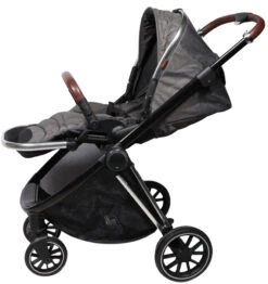 Ding Fenix Grey/Silver 3-in-1 Combi Kinderwagen Incl. Autostoel -Kleintje Wereld ding fenix greysilver kinderwagen5 1