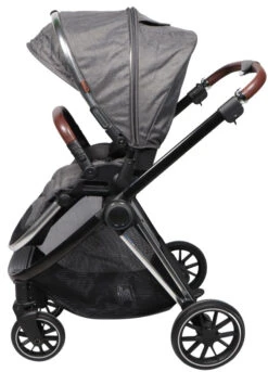 Ding Fenix Grey/Silver 3-in-1 Combi Kinderwagen Incl. Autostoel -Kleintje Wereld ding fenix greysilver kinderwagen7 1