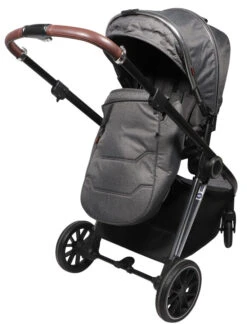 Ding Fenix Grey/Silver 3-in-1 Combi Kinderwagen Incl. Autostoel -Kleintje Wereld ding fenix greysilver kinderwagen8 1