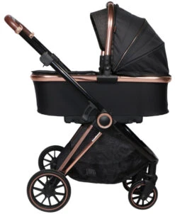 Ding Fenix Black/Rose 3-in-1 Combi Kinderwagen Incl. Autostoel -Kleintje Wereld ding fenix rose kinderwagen12 1