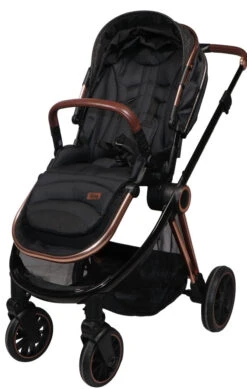 Ding Fenix Black/Rose 3-in-1 Combi Kinderwagen Incl. Autostoel -Kleintje Wereld ding fenix rose kinderwagen1 1