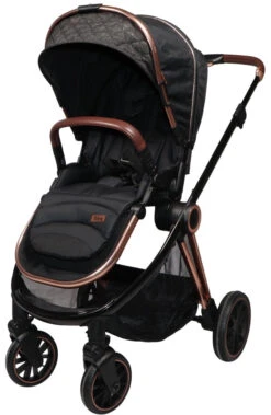 Ding Fenix Black/Rose 3-in-1 Combi Kinderwagen Incl. Autostoel -Kleintje Wereld ding fenix rose kinderwagen2 1
