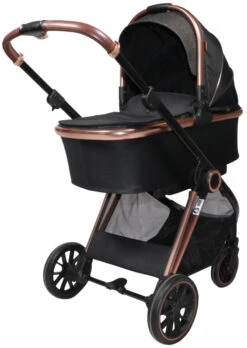 Ding Fenix Black/Rose 3-in-1 Combi Kinderwagen Incl. Autostoel -Kleintje Wereld ding fenix rose kinderwagen8 1
