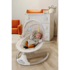 Ding Hugg Silver/White Swing Babyschommel DI-939586 -Kleintje Wereld ding hugg silver.white swing babyschommel di 939586 1