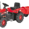 Dolu Rood Traptractor Met Aanhangwagen 8153 -Kleintje Wereld dolu rood tractor met aanhangwagen 8153 1 1