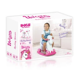 Dolu Unicorn Roze/Wit Hobbelpaard 2509 14 Dolu Unicorn Roze/Wit Hobbelpaard 2509 -Kleintje Wereld dolu unicorn roze wit hobbelpaard 6