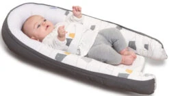 Doomoo Cocoon Bear Grey Babynest CO 03 -Kleintje Wereld doomoo cocoon bear grey co03 2 1