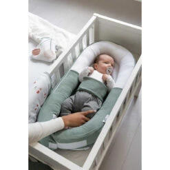 Doomoo Cocoon Tetra Jersey Green Babynest CO 13 -Kleintje Wereld doomoo cocoon tetra jersey green babynest co 13 1