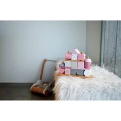 Label Label Roze Houten Blokken LLWT-25088 -Kleintje Wereld dsc 0558