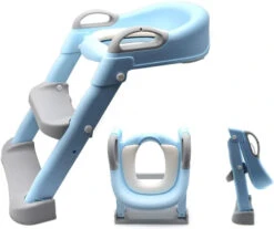 Eco Toys Blauw Toilettrainer Met Trapje CHW4006B -Kleintje Wereld eco toys blauw toilettrainer met trapje chw4006b 04