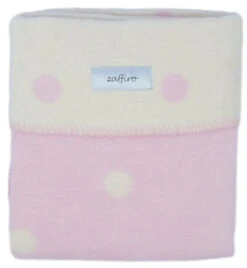 Zaffiro Ecru & Roze Gestipt 100 X 150 Cm Ledikantdeken 15274 -Kleintje Wereld ecrurozestippendeken 4