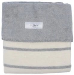 Zaffiro Grijs & Ecru Gestreept 75 X 100 Cm Wiegdeken 15083 -Kleintje Wereld grijsecrustrependeken 4