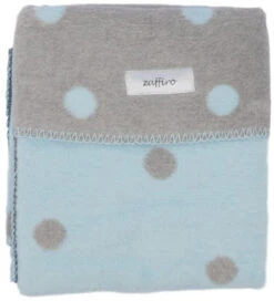 Zaffiro Grijs & Blauw Gestipt 100 X 150 Cm Ledikantdeken 15328 -Kleintje Wereld grijslichtblauwstippendeken 4