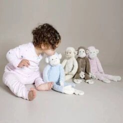 Happy Horse Monkey Mickey Wit 43 Cm No. 2 Knuffel 130141 -Kleintje Wereld happy horse monkey mickey knuffel 5