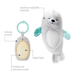 Infantino 3-in-1 Sounds & Lights Soothing Zeehond Nachtlampje BK-302032 -Kleintje Wereld infantino 3 in 1 sounds lights soothing zeehond nachtlampje bk 302032 2