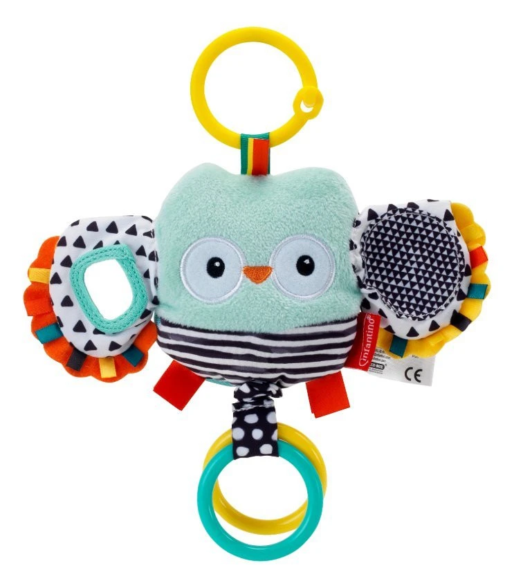 Infantino Flutter & Jitter Uil Buggyspeeltje BK-216320 3 Infantino Flutter & Jitter Uil Buggyspeeltje BK-216320