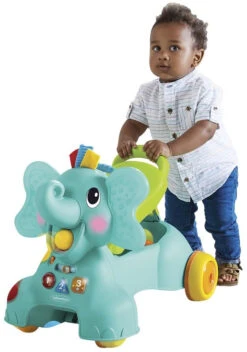 Infantino Sensory Ollie 3-in-1 Olifant Loopwagen BK-217023 -Kleintje Wereld infantino ollie olifant 3 in 1 loopwagen 8