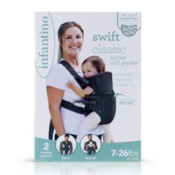 Infantino Swift Classic Grey Draagzak BK-300105 -Kleintje Wereld infantino swift classic grey draagzak bk 300105 1