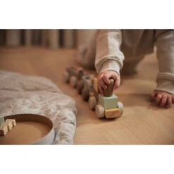 Jollein Farm Houten Speelgoed Trein 117-001-67021 -Kleintje Wereld jollein ss23 1132 houten speelgoedtrein