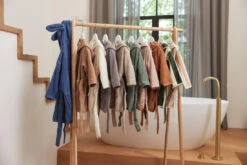 Jollein Stripe Terry Leaf Green 3-4jr Badjas 060-809-67001 -Kleintje Wereld jollein badjas 1 10