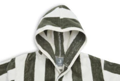 Jollein Stripe Terry Leaf Green 3-4jr Badjas 060-809-67001 -Kleintje Wereld jollein stripe terry leaf green 1 2jr badjas 060 808 67001 3 1