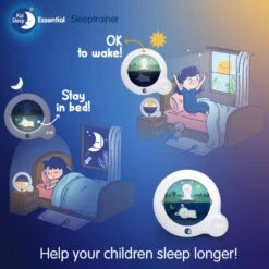 KidSleep Classic Essential Wit LED Slaaptrainer En Kinderwekker 0025 -Kleintje Wereld kidsleep classic essential wit led slaaptrainer en kinderwekker 0025 2
