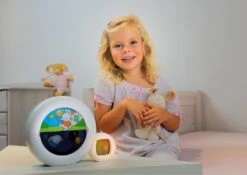 KidSleep Moon Wit/Blauw Slaaptrainer En Kinderwekker 0014 -Kleintje Wereld kidsleep moon wit blauw kinderwekker 0014 4