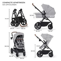 Kinderkraft A-Tour Light Grey 3-in-1 Kinderwagen Incl. Autostoel KSATOU00LGR3000 -Kleintje Wereld kinderkraft a tour light grey 3 in 1 kinderwagen incl. autostoel ksatou00lgr3000 13
