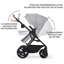 Kinderkraft A-Tour Light Grey 3-in-1 Kinderwagen Incl. Autostoel KSATOU00LGR3000 -Kleintje Wereld kinderkraft a tour light grey 3 in 1 kinderwagen incl. autostoel ksatou00lgr3000 8