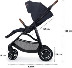 Kinderkraft All Road Imperial Blue Wandelwagen KKWALRONAV0000 -Kleintje Wereld kinderkraft all road wandelwagen 7