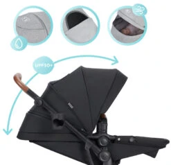 Kinderkraft B-Tour Deep Black 3-in-1 Combi Kinderwagen Incl. Autostoel KSBTOU00BLK3000 -Kleintje Wereld kinderkraft b tour 3 in 1 deep black wandelwagen ksbtou00blk3000 8