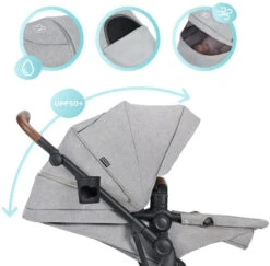 Kinderkraft B-Tour Silver Grey 3-in-1 Combi Kinderwagen Incl. Autostoel KSBTOU00LGR3000 -Kleintje Wereld kinderkraft b tour 3 in 1 silver grey wandelwagen ksbtou00lgr3000 8 1920x1920