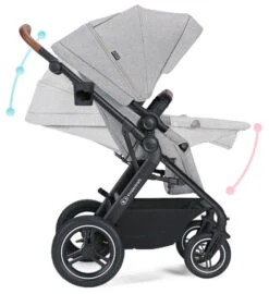 Kinderkraft B-Tour Silver Grey 3-in-1 Combi Kinderwagen Incl. Autostoel KSBTOU00LGR3000 -Kleintje Wereld kinderkraft b tour 3 in 1 silver grey wandelwagen ksbtou00lgr3000 9 1920x1920