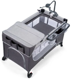 Kinderkraft Leody Pink Campingbed Met Accessoires KCLEOD00PNK00AC -Kleintje Wereld kinderkraft leody campingbed met accessoires 1920x1920 1