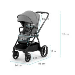 Kinderkraft Nea Midnight Black 2-in-1 Kinderwagen KSNEA000BLK2000 -Kleintje Wereld kinderkraft nea 2 in 1 kinderwagen sfeer 5
