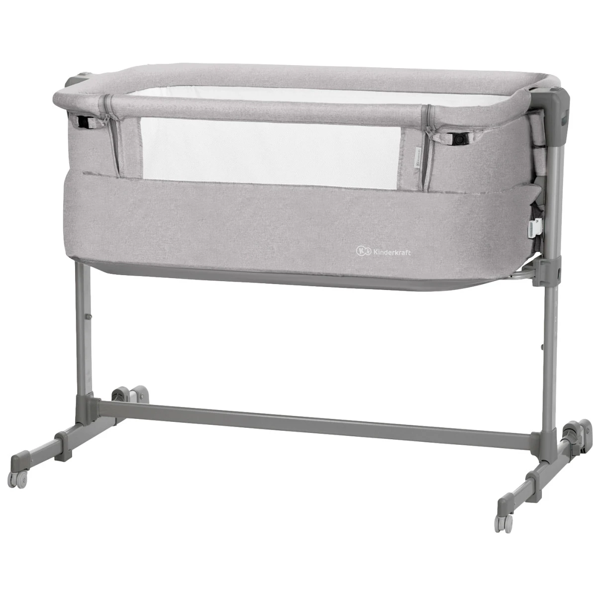 Kinderkraft Neste Up Grey Light Melange Wieg Aan Bed KKLNESTGRY000N
