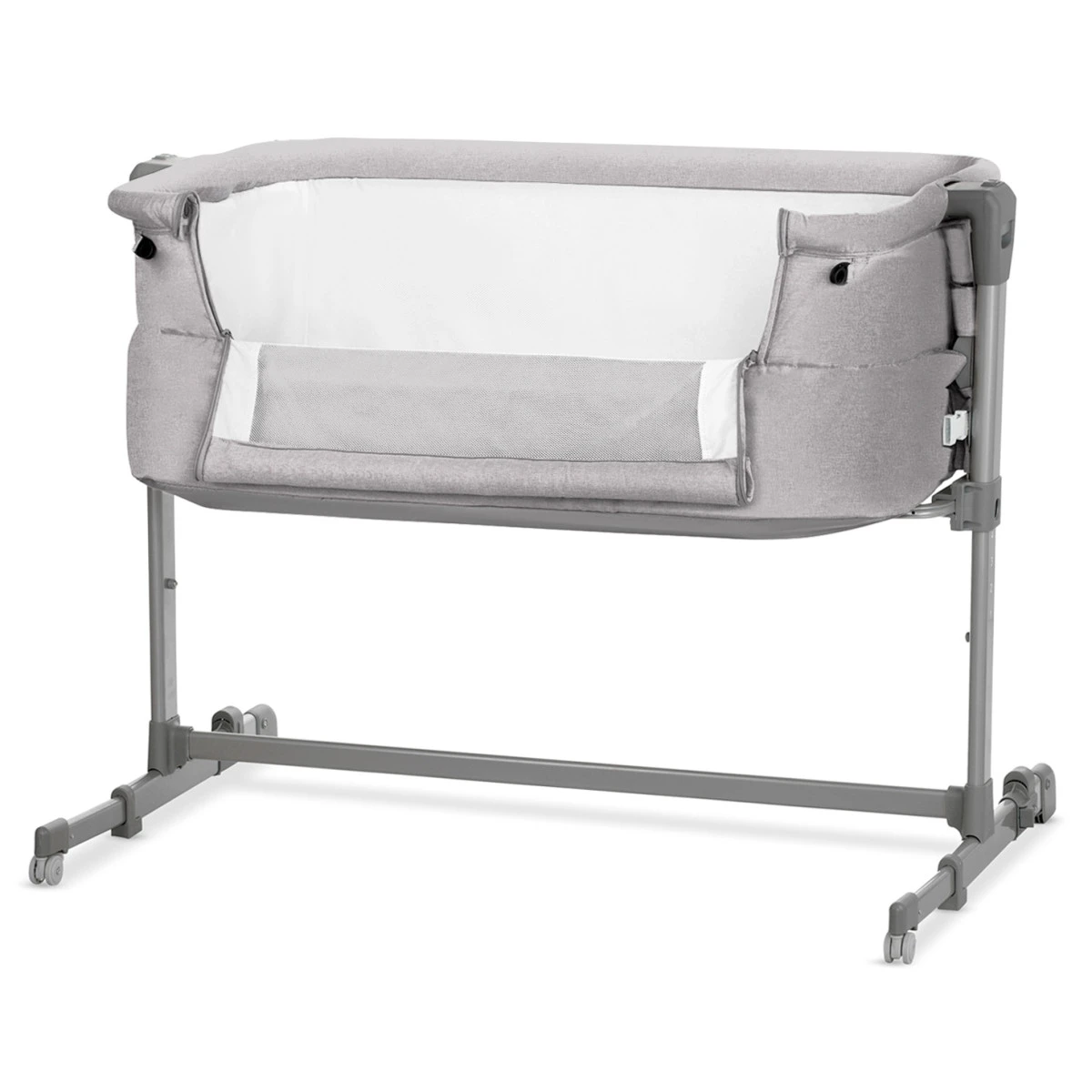 Kinderkraft Neste Up Grey Light Melange Wieg Aan Bed KKLNESTGRY000N - Afbeelding 2
