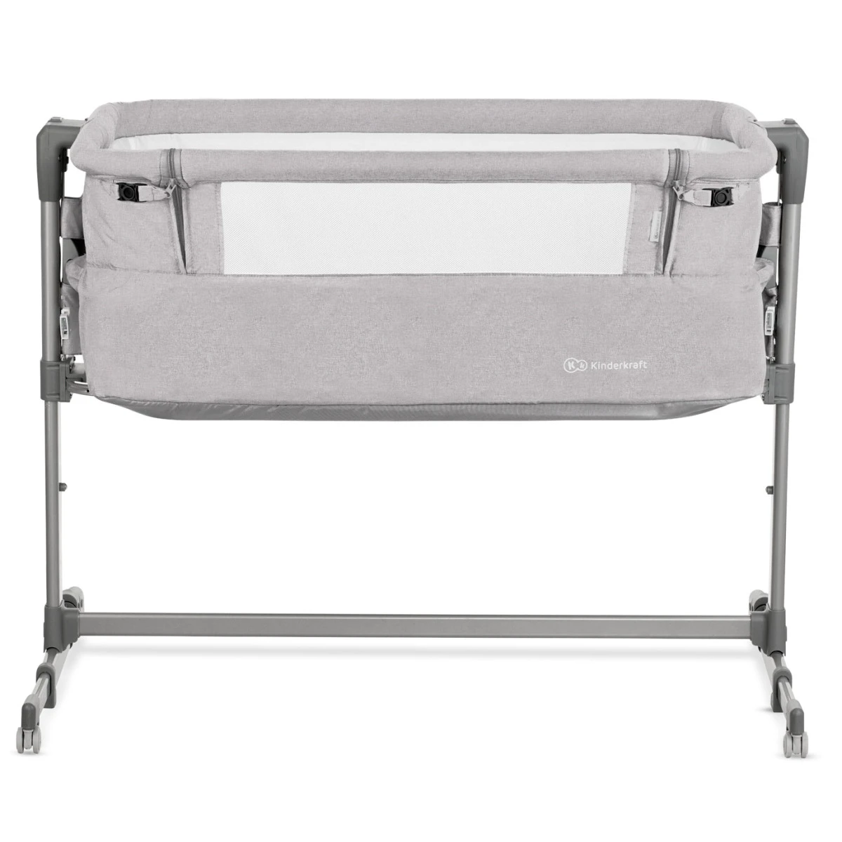 Kinderkraft Neste Up Grey Light Melange Wieg Aan Bed KKLNESTGRY000N - Afbeelding 3