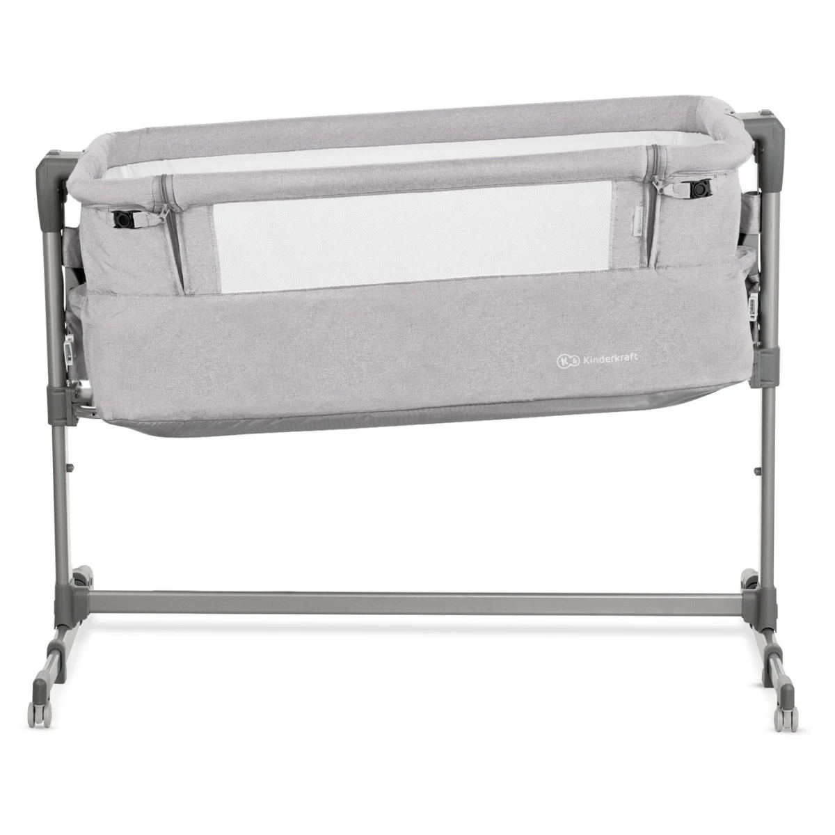 Kinderkraft Neste Up Grey Light Melange Wieg Aan Bed KKLNESTGRY000N - Afbeelding 4