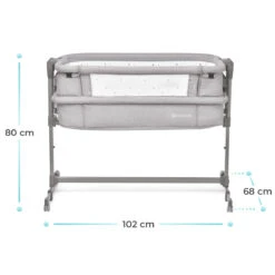 Kinderkraft Neste Up Grey Light Melange Wieg Aan Bed KKLNESTGRY000N -Kleintje Wereld kinderkraft neste up grey light melange wieg aan bed kklnestgry000n 7