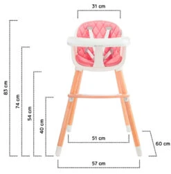 Kinderkraft Sienna Pink 2-in-1 Kinderstoel KKKSIENPNK0000 -Kleintje Wereld kinderkraft sienna pink kinderstoel kkksienpnk0000 10