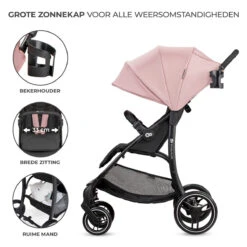 Kinderkraft Trig 2 Pink Wandelwagen KSTRIG2TPNK0000 -Kleintje Wereld kinderkraft trig 2 pink wandelwagen kstrig2tpnk0000 1