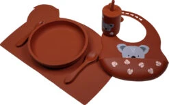 Tryco Dark Rust Siliconen Bord TR-392821 -Kleintje Wereld koala dark rust silicone collection 02 3