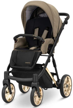 Kunert Ivento Premium Gold Caramel Macchiato 2-in-1 Kinderwagen IVE-10-GOLD -Kleintje Wereld kunert ivento premium gold caramel macchiato 2 in 1 kinderwagen ive 10 gold 3
