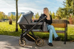 Kunert Ivento Premium Gold Deep Black 2-in-1 Kinderwagen IVE-12-GOLD -Kleintje Wereld kunert ivento premium gold caramel macchiato 2 in 1 kinderwagen ive 10 gold 7