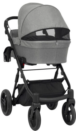 Kunert Lazzio Black Eco-Leather 2-in-1 Kinderwagen LAZ-11-BLACK -Kleintje Wereld kunert lazzio 2 in 1 kinderwagen laz 11