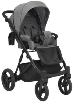 Kunert Lazzio Black Eco-Leather 2-in-1 Kinderwagen LAZ-11-BLACK -Kleintje Wereld kunert lazzio 2 in 1 kinderwagen laz 11 4